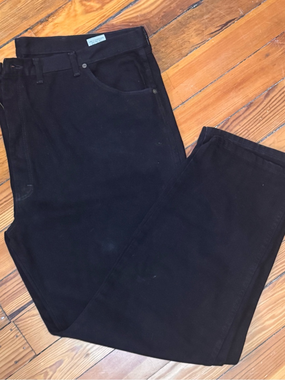 48x32 Wrangler Men's Black Jeans